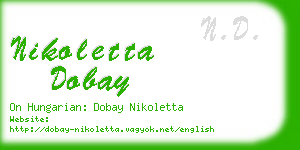 nikoletta dobay business card